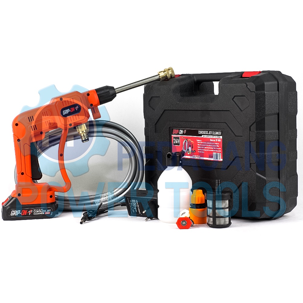 GRIP ON CORDLESS JET CLEANER 24V MESIN CUCI STEAM MOTOR MOBIL BATERAI