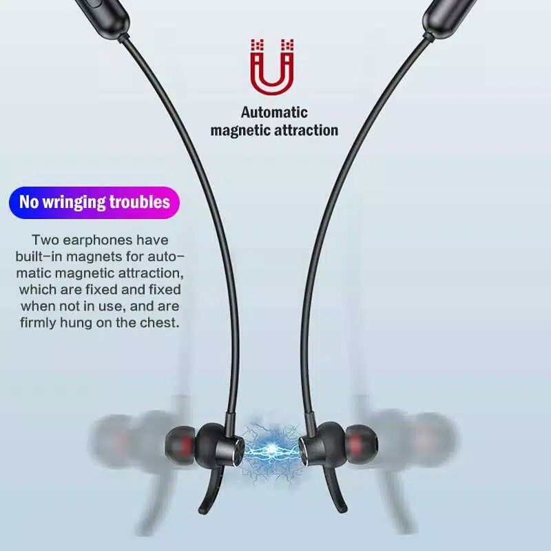 HANDSFREE /HEADSET/EARPHONE BLUETOOTH SPORT NECKBAND MQ- MI &amp; M2 MAGHNETIC (MQ555)