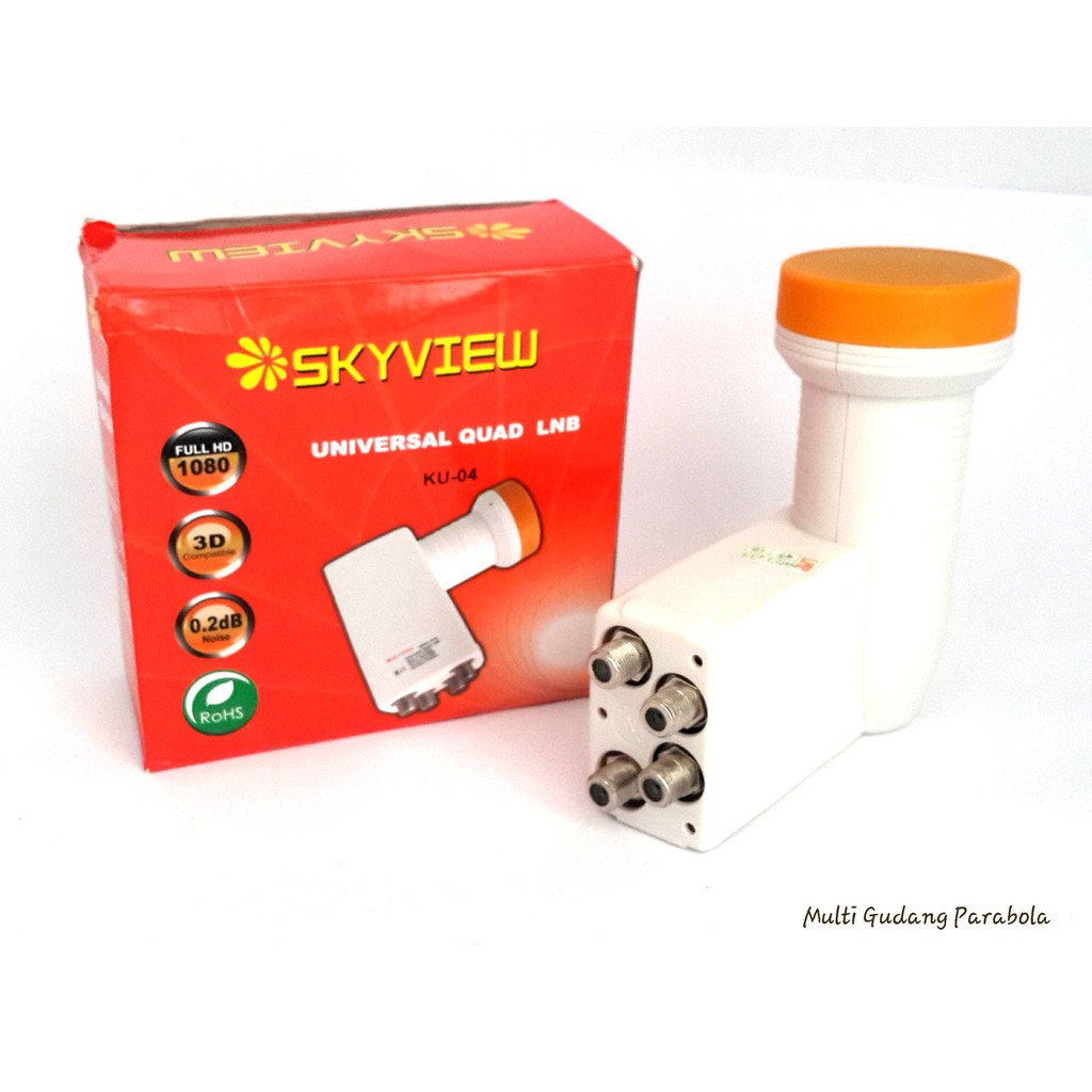 LNB Ku Skyview Quad Out (4 out for 4 Receiver) Noise 0,1db