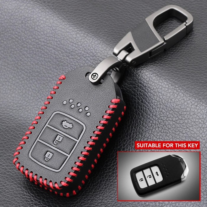 CASE REMOTE HONDA CIVIC CRV 3 TOMBOL COVER KUNCI KULIT LEATHER KEY