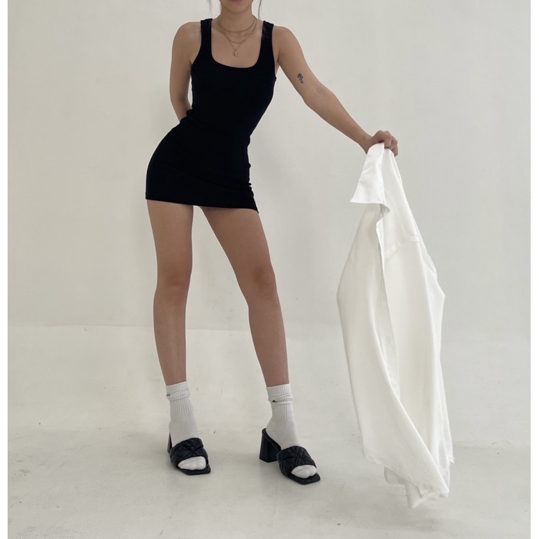 Herpalais Basic Square Tank Dress