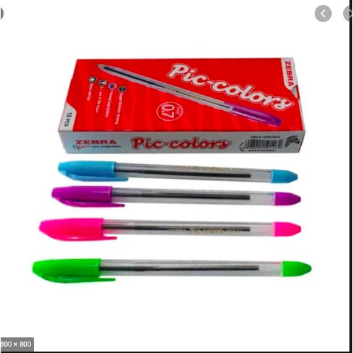 

1 buah Pen zebra piccolo 0,7 pic colors 0.7 mm bolpen pic-colors bolpoint pena per pcs - enc.sup