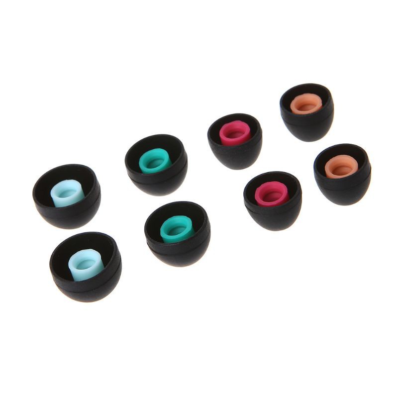 CRE  4 Pairs(XS/S/M/L) Soft Silicone Ear Pads Earphone Eartips Suit for 90% In-ear Earbuds Cover Accessories for Sony Headphone