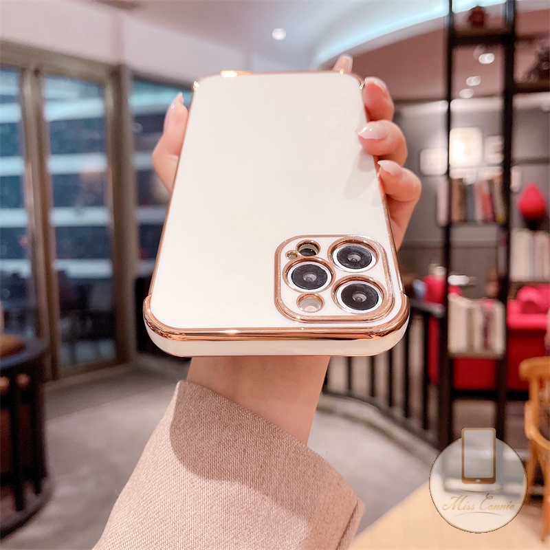 Soft Case Bahan TPU Ultra Tipis Bentuk Persegi Warna Polos Untuk OPPO A7 A5s A12 A52 A16 A53 A33 2020 A72 A92 A32 A3s A12E A9 A5 A31 2020 A11 A96 A95 A11