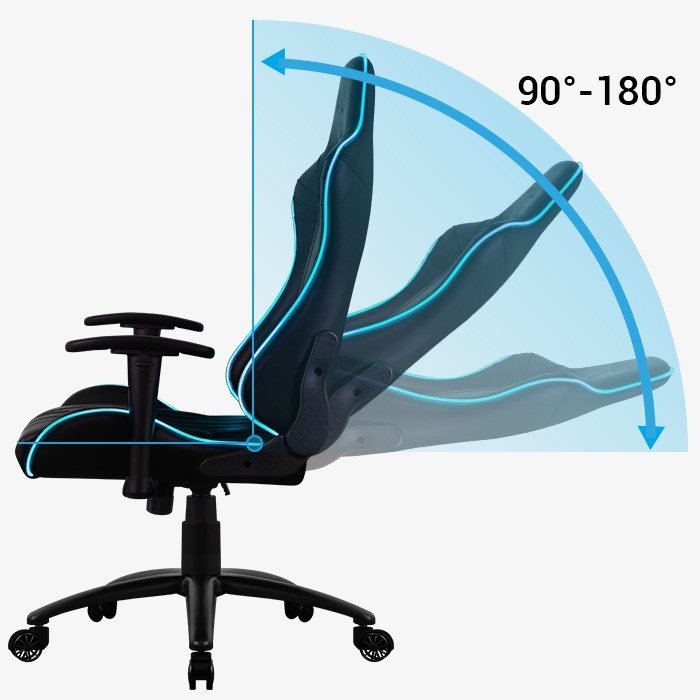 AeroCool AC120 AIR RGB Pro Gaming Chair - Kursi Gaming - Black