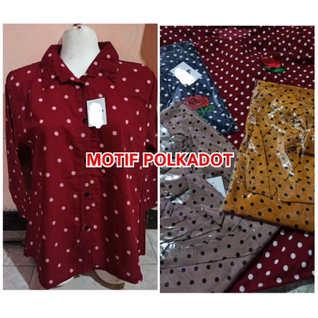 Baju Kemeja Motif Lengan Panjang