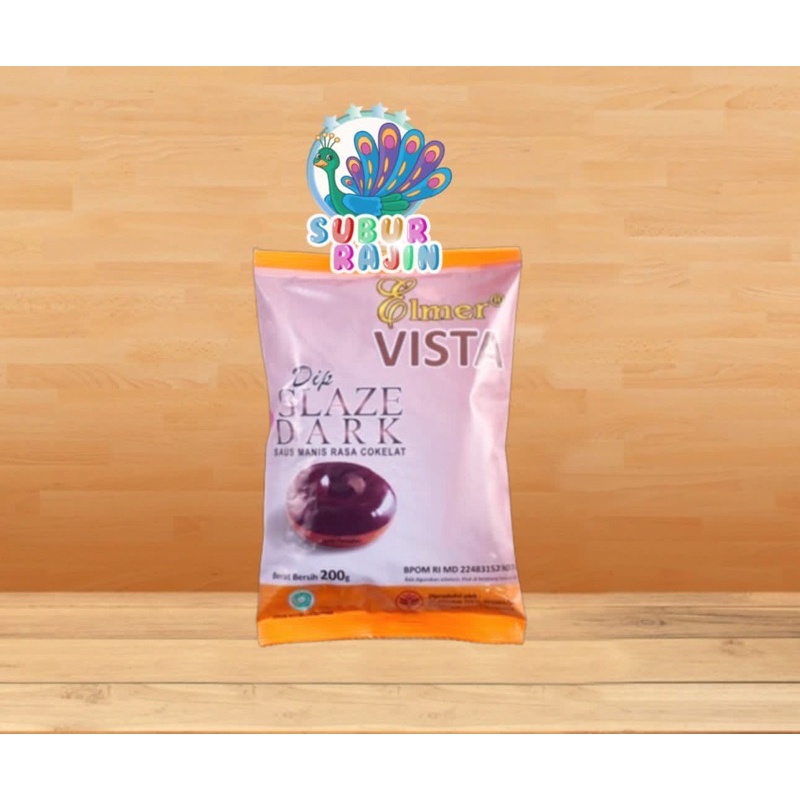Elmer vista dip glaze 200gr rasa coklat