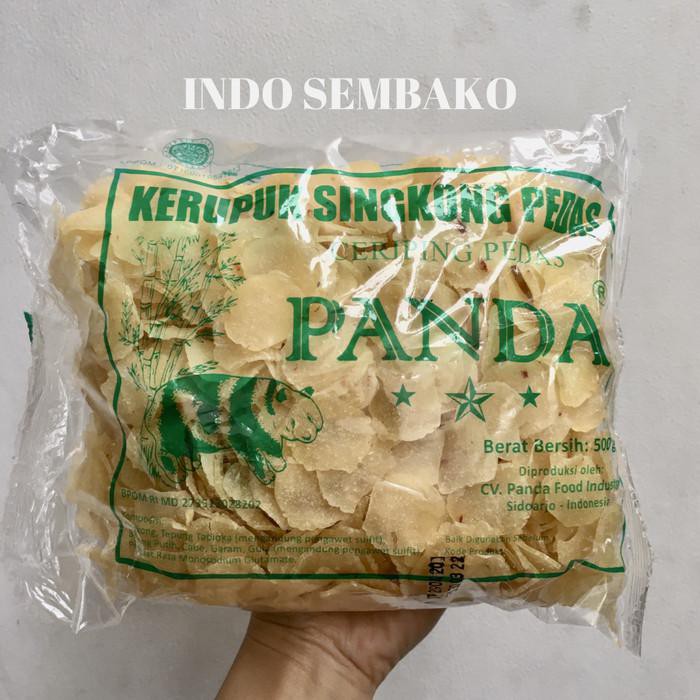 

kerupuk singkong ceriping panda 500g / kerupuk singkong pedas / Krupuk