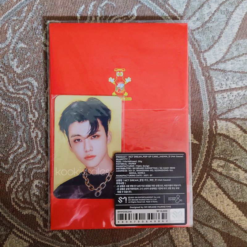 Jaemin Pop Up Card Hot Sauce Fullset Photocard PC (SEALED)
