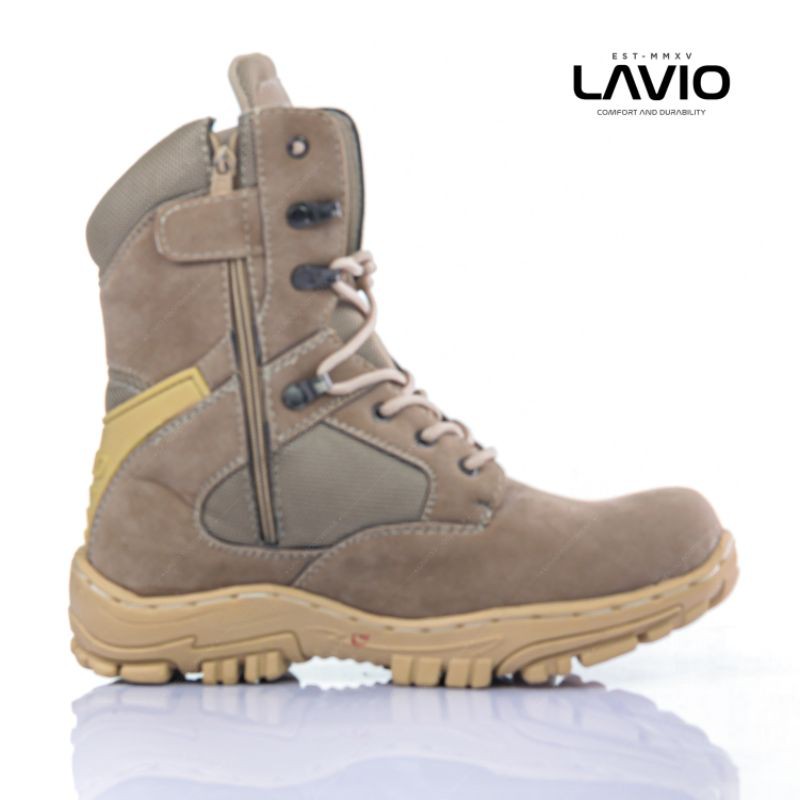 Lavio DNS High Sepatu Safety Boots Hiking Pria Sol Karet Anti Slip