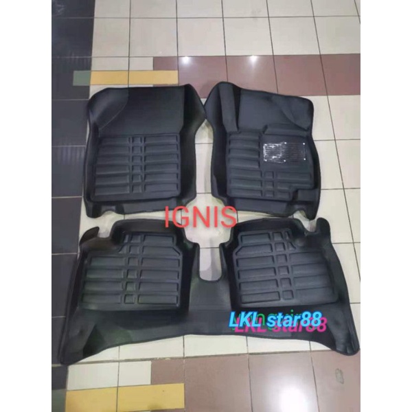 Karpet 5D Premium 2 Baris Hitam Mobil Ignis