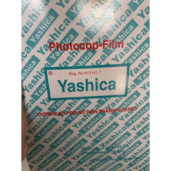 

HJK YASHICA PLASTIK MIKA ISI 50 LEMBAR / OVERHEAD PROJECTION TRANSPARENCY