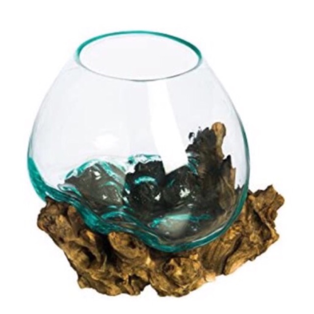 AQUARIUM / AQUARIUM SIZE L/ AQUARIUM ALAS KAYU / ETNIC / GLASS ON WOOD