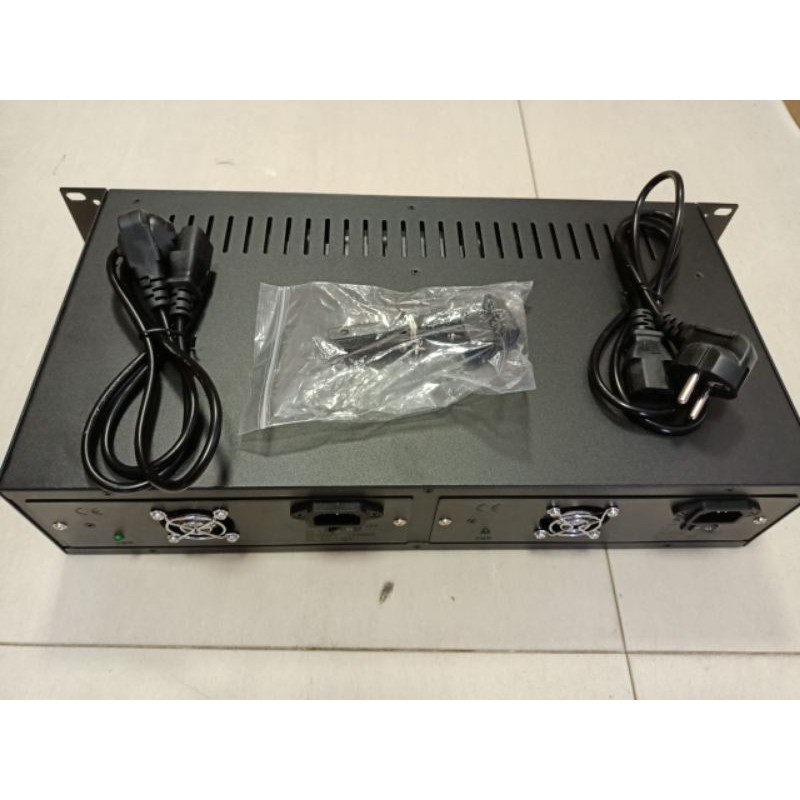 Racmount 2U 14 Slot 2 pcs PSU 5V Fiber Media Converter