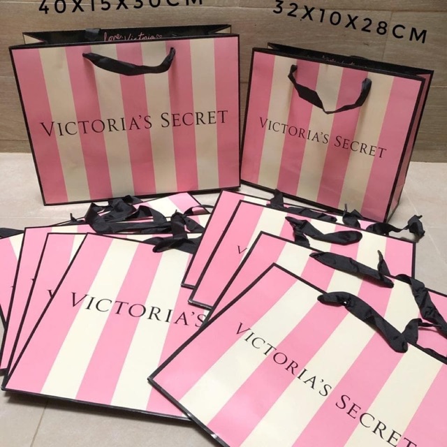 Jual Ready Paper Bag Victoria Secret ukuran S-M-L Indonesia|Shopee