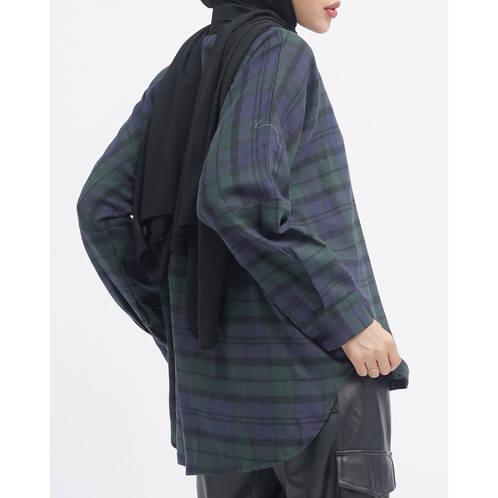 KEMEJA BOYFRIEND KOREA OVERSIZE OMBRE FLANEL PREMIUM SHIRT B341-Motif 25