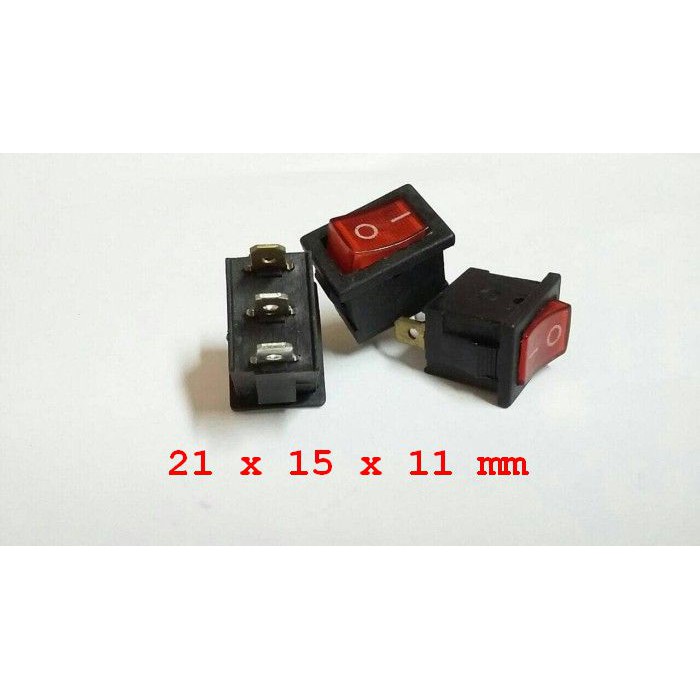 Saklar rocker red light 3 pin