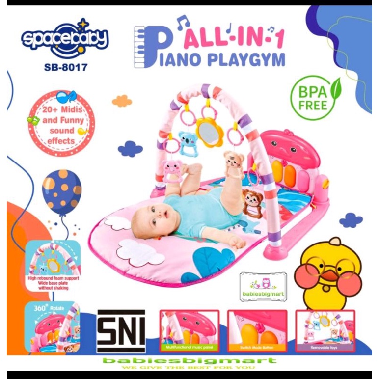 Piano playgym space baby