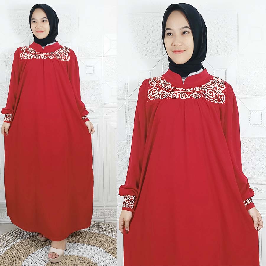 GAMIS HAJRAH CERUTY BEBYDOL DRESS HAJATAN CANTIK CARLINA