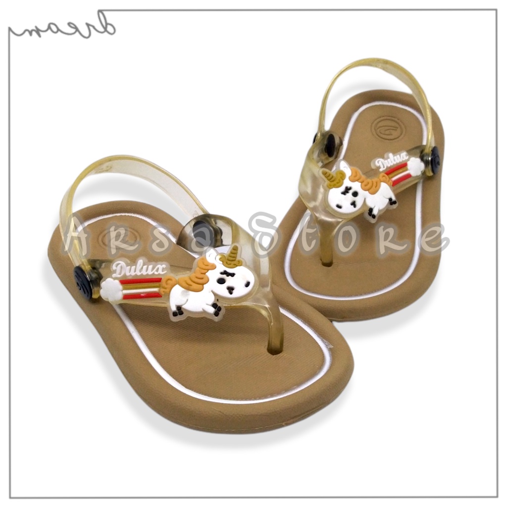 Sendal Jepit Baby Kuda Poni Anak Perempuan / Sandal Anak Cewe Motif Unicorn Umur 9 bulan 1 2 3 Tahun