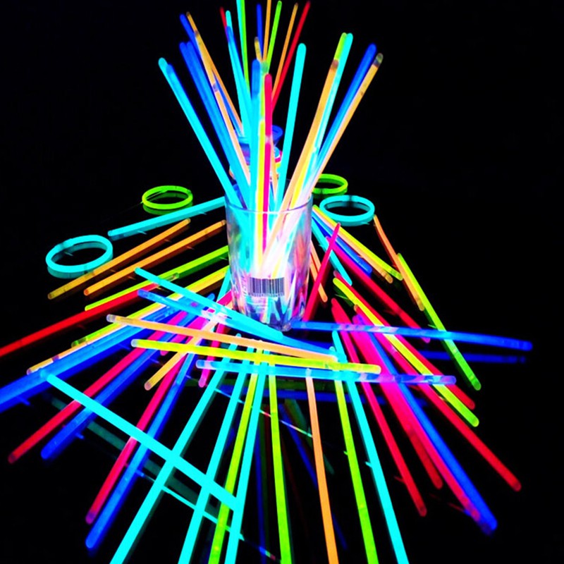 Glowstick Isi 100 Pcs Glow Stick Glow Stik Fosfor Warna Warni Pesta Glow in the Dark Light