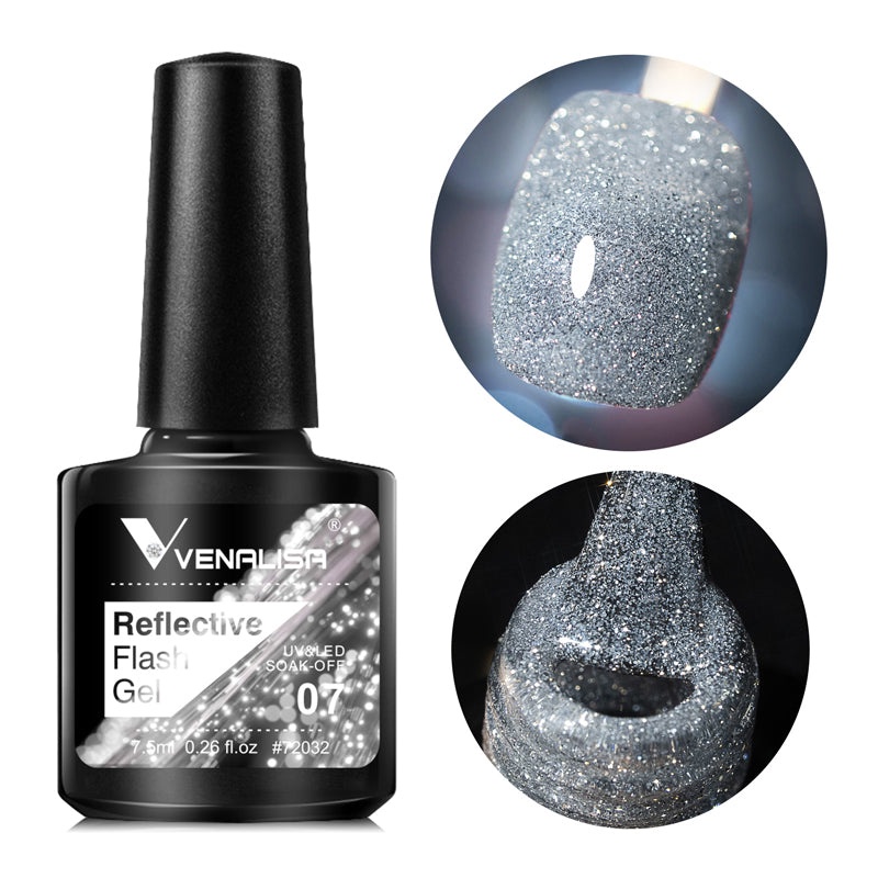 ORIGINAL Reflective Flash Kutek Gel Glitter UV Gel Nail Polish BD Series