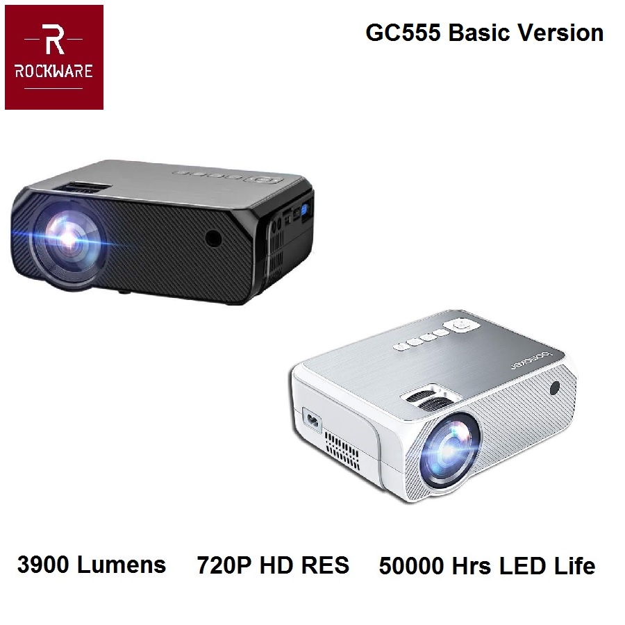 ROCKWARE RW-GC555 Basic 1080P Home LED Projector 3900 Lumens Alt CL770