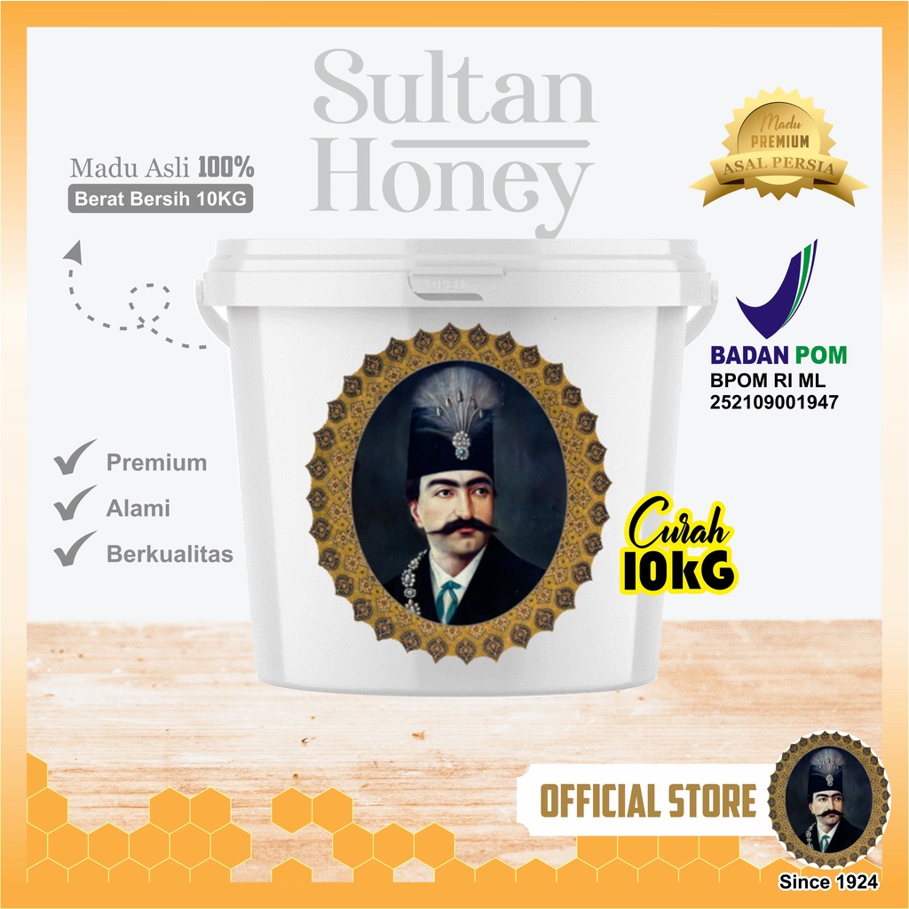 Sultan - Madu Curah 10 kg / Madu Original Iran / Madu Kawasan Dingin Gunung Sabalan Iran