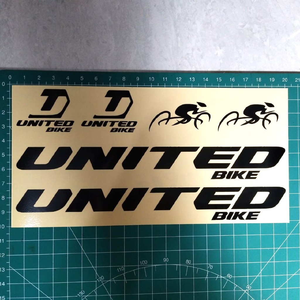 Cutting Stiker United Variasi Sepeda Sticker Frame Aksesoris Body Style Lipat Keren Decal Striping Bike Road Fixie Mtb Balap Timbul Universal Murah Reflective Nyala Tahan Air Bodi Hologram Batang Gunung Anak Sepedah Kustom Modif