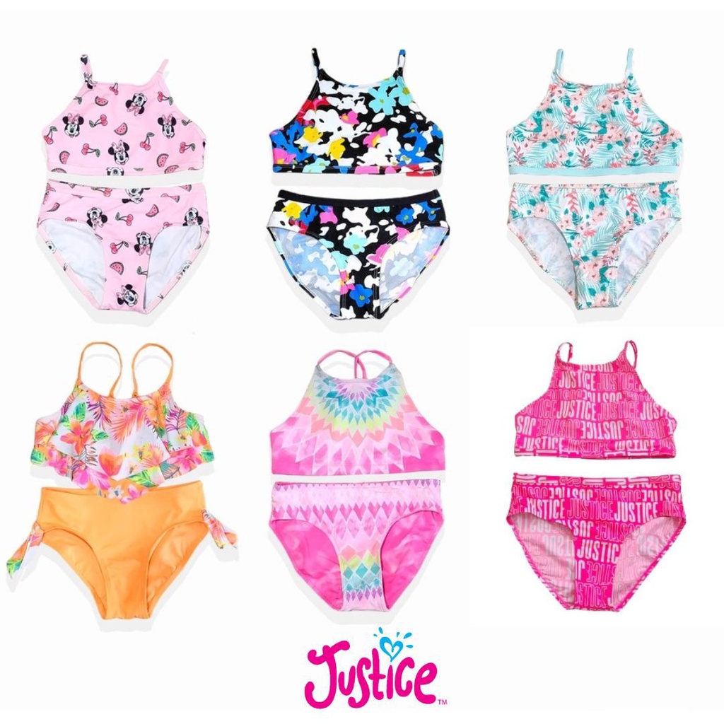 Tankini Bikini Baju Renang Anak Perempuan Justice 6 7 8 10 12 tahun