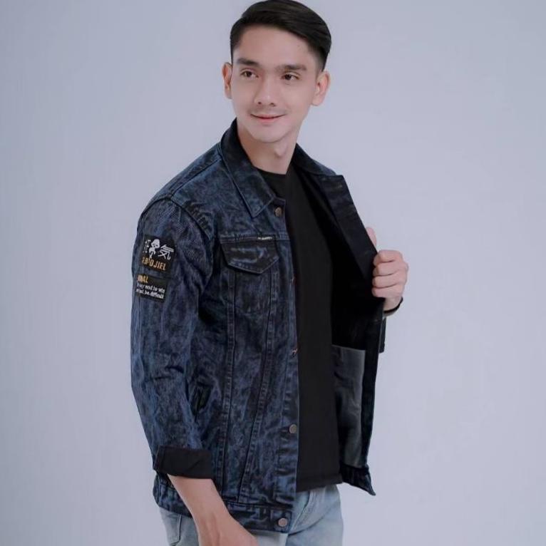 - JAKET JEANS PRIA  DENIMGakuran GCrows Zero Su F Bandung Cowok Trend Q7Y3 SIZE M - L - XL –NZL.10Jn