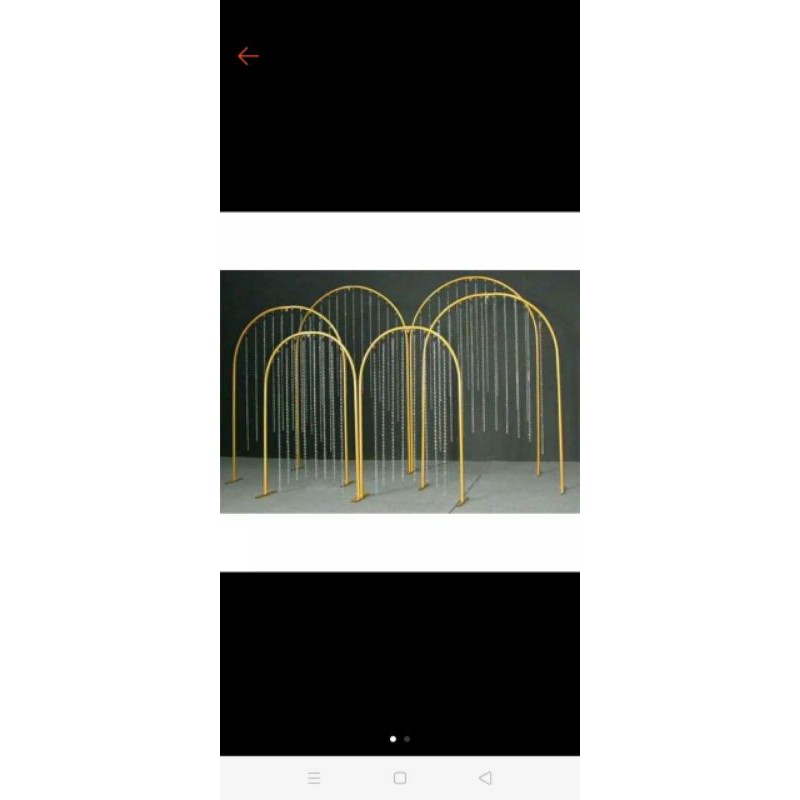 backdrop besi setengah lingkaran