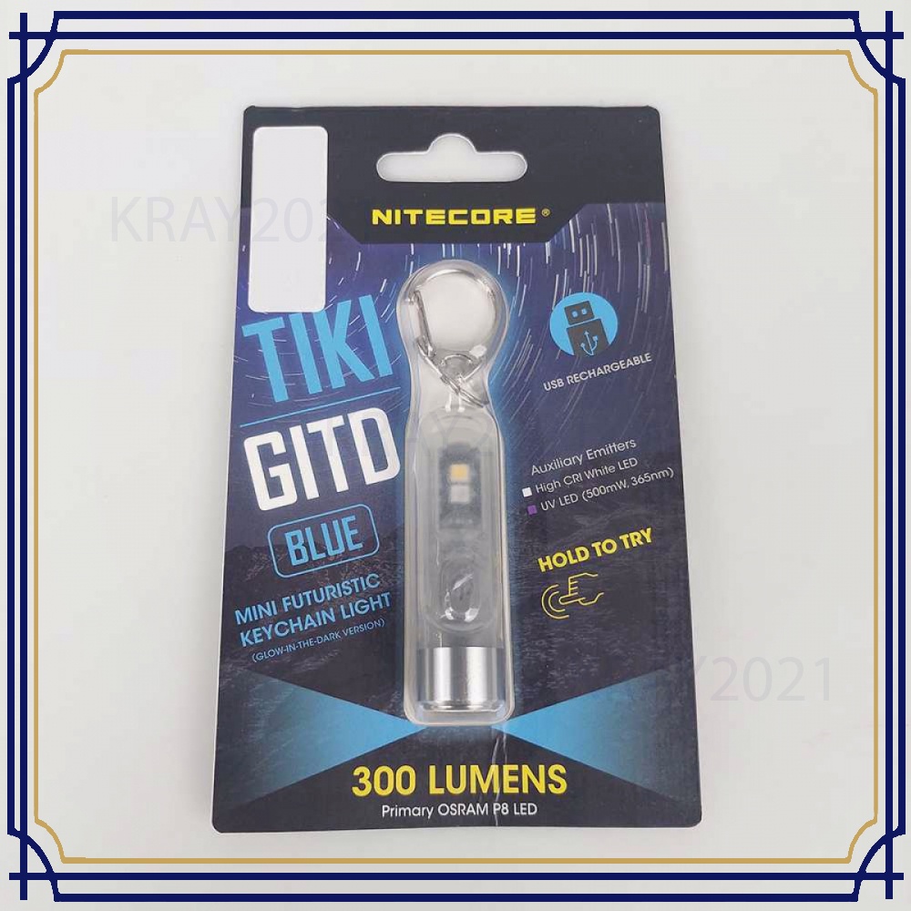 TIKI GITD Senter LED Glow In The Dark OSRAM P8 300 Lumens