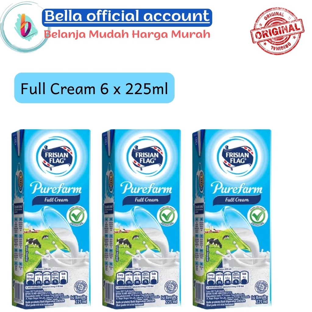 

Frisian Flag Full Cream Susu UHT 225 mL x 6 pcs