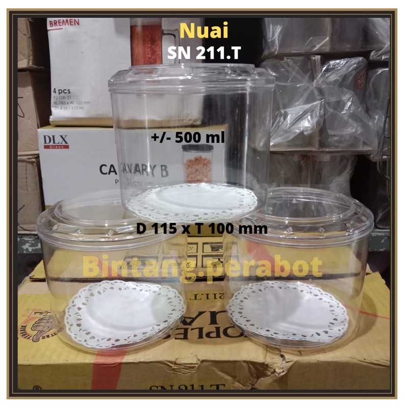 TOPLES KUE KERING BULAT TINGGI NUAI SN 211.T ( 500 gr ) TOPLES NASTAR / TOPLES MIKA KUE LEBARAN