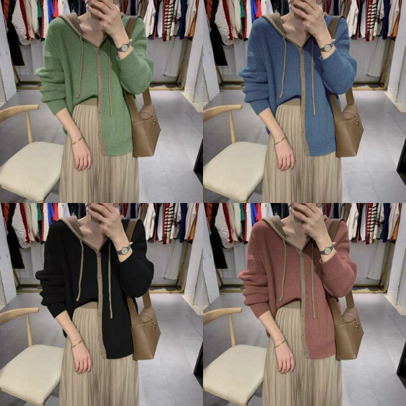 SC - JAKET HOODIE COMBI  / Jaket Wanita / Jaket Kekinian / Fashion Wanita / Jaket Lucu Wanita / Fash