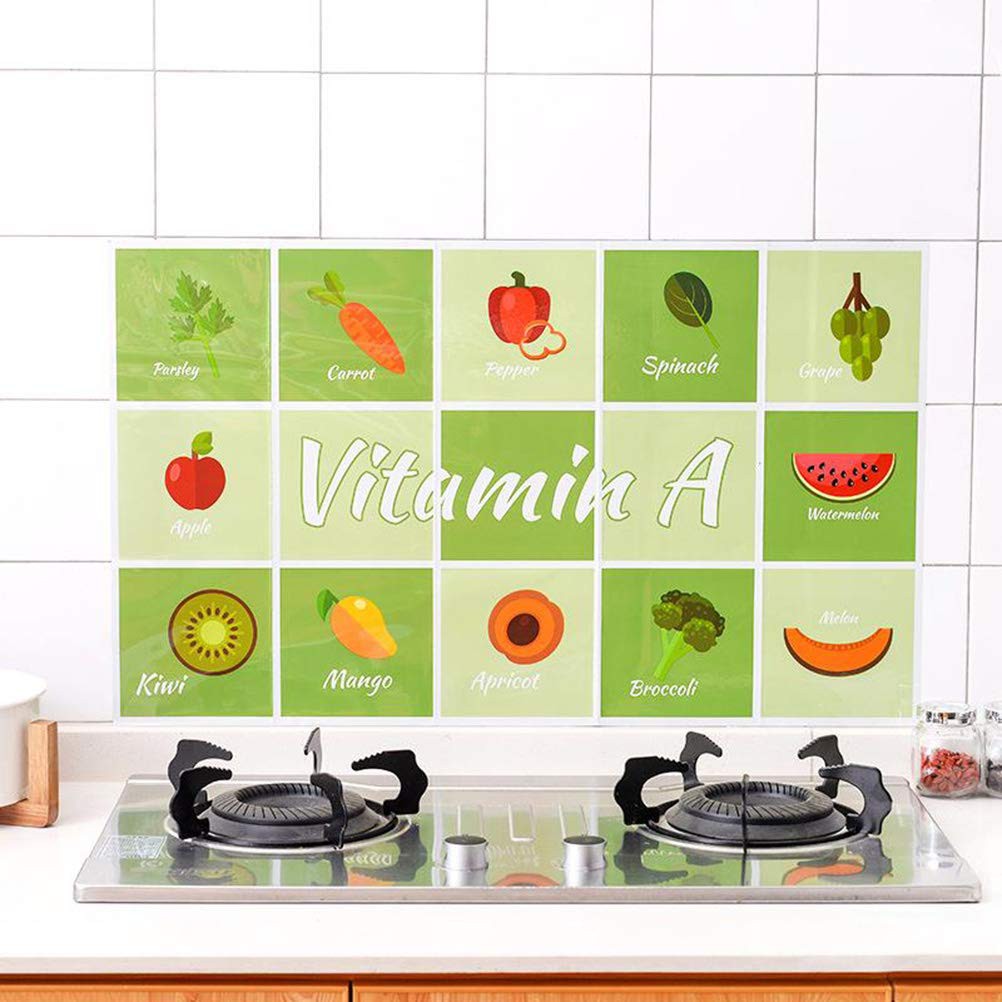 Sticker Dapur 45 x 70 CM Wallpaper Dapur Wall Sticker WC Anti Minyak Air Aluminium Foil Hiasan