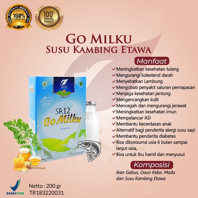 

GO MILKU SR12 SUSU KAMBING ETAWA HALAL BPOM MENINGKATKAN KESEHATAN IMUN TUBUH MELANCARKAN ASI