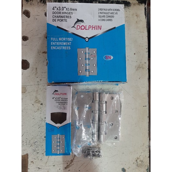 Engsel pintu dolphin 4" putih