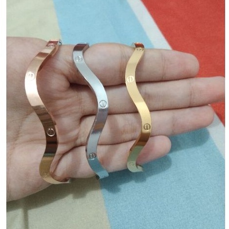 Gelang tangan Wanita model gelombang 1pcs