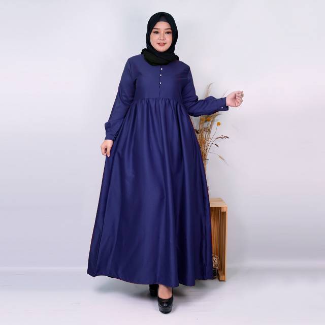 Gamis Afifah Maxi kancing mutiara / Gamis Terrmurah / Dress Muslim / Maxi Dress Muslim