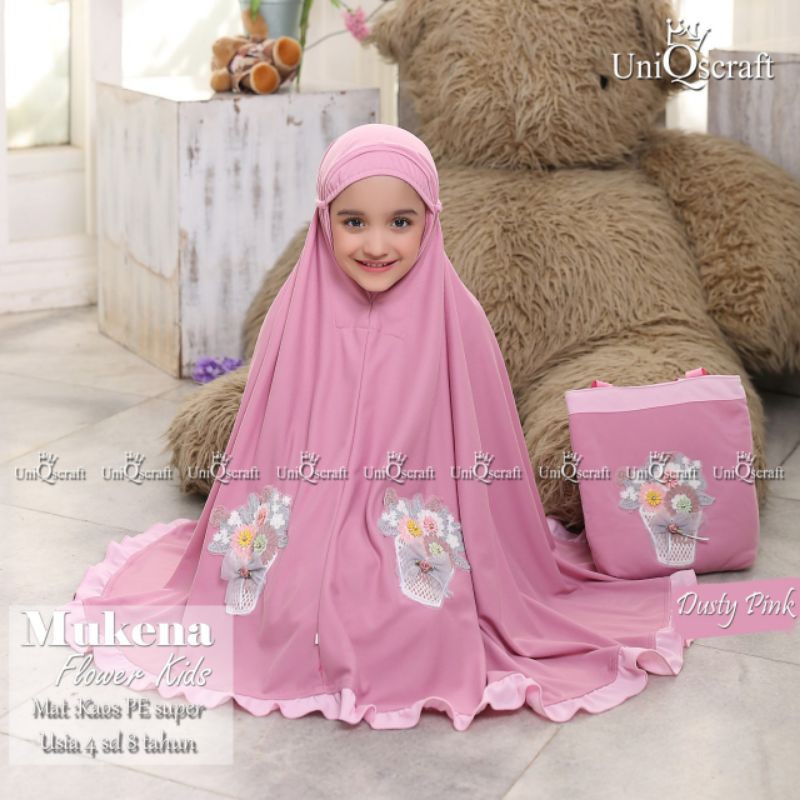 Mukena Kids Flowers Ori Uniq Scraft