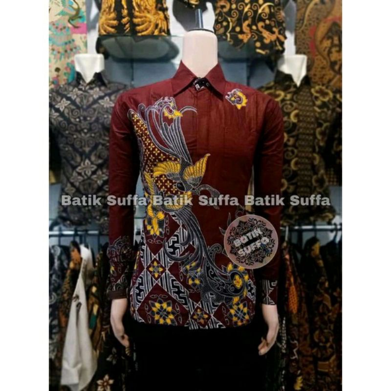 NEW ARRIVAL DISTRO BATIK PRIA BORDIR SOGAN HRB026 BATIKAF NOTOARTO BATIK