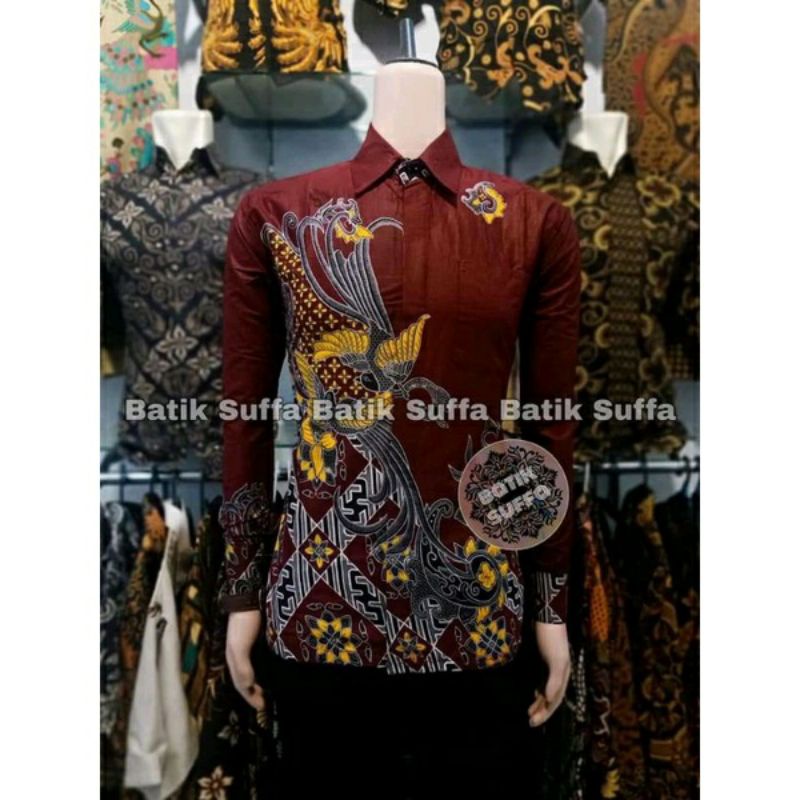 NEW ARRIVAL DISTRO BATIK PRIA BORDIR SOGAN HRB026 BATIKAF NOTOARTO BATIK