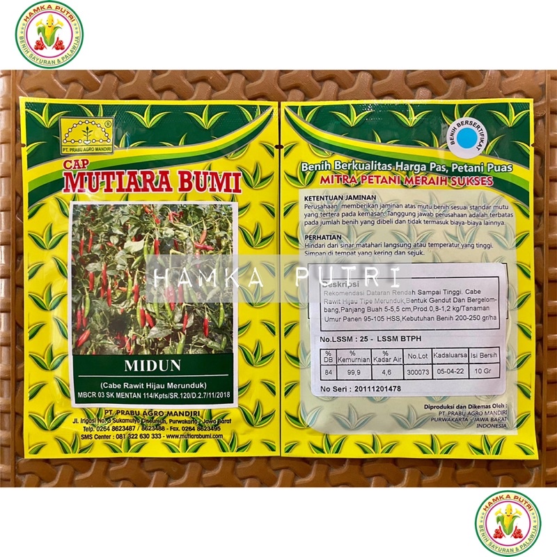 Cabai Rawit Hijau MIDUN 10 gram