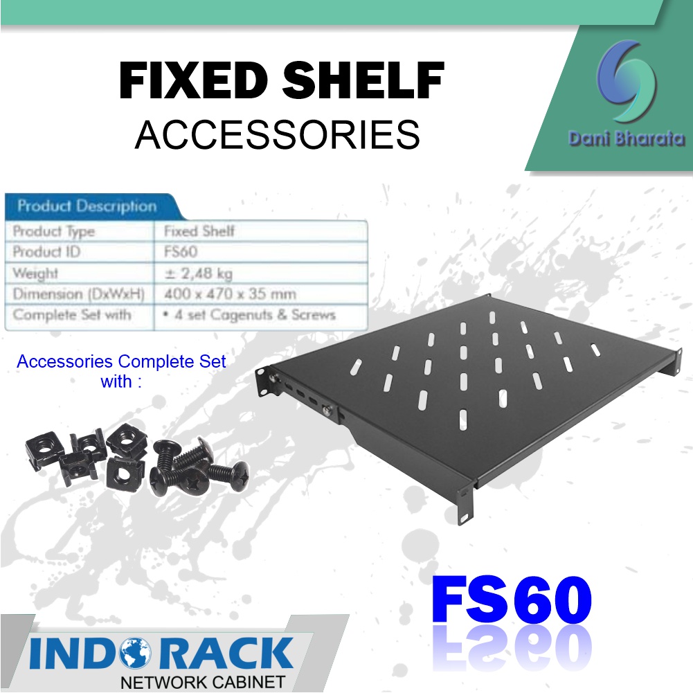 Indorack Aksesoris Fixed Shelf Depth 400mm