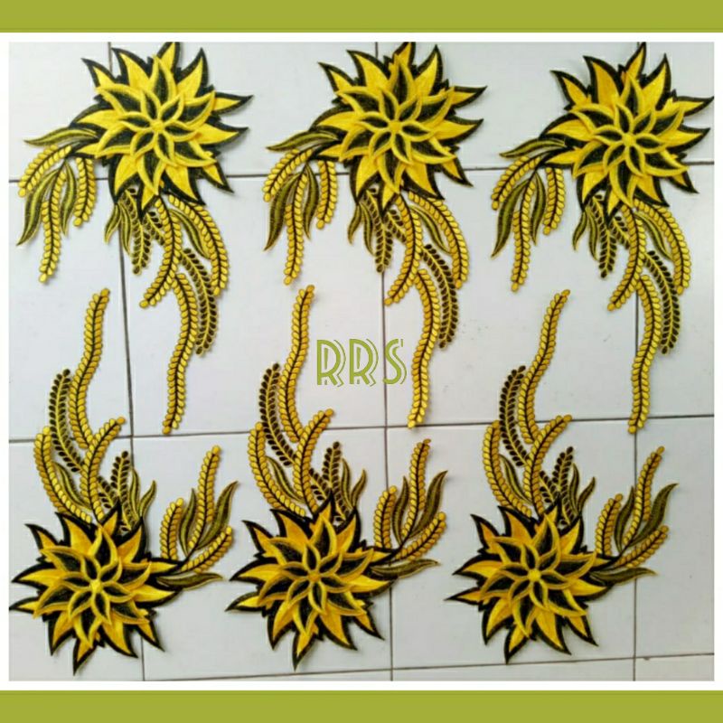 bordir bunga hidup / renda bunga 3d / renda bunga murah