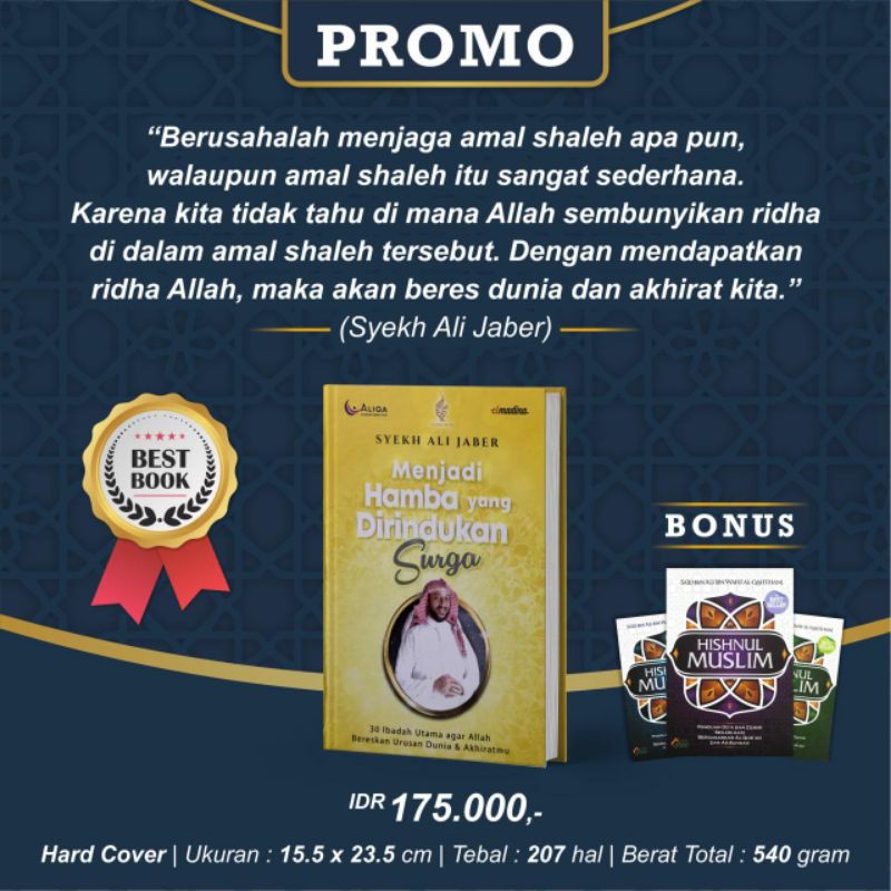 Buku Syekh Ali Jaber Menjadi Hamba yang Dirindukan Surga