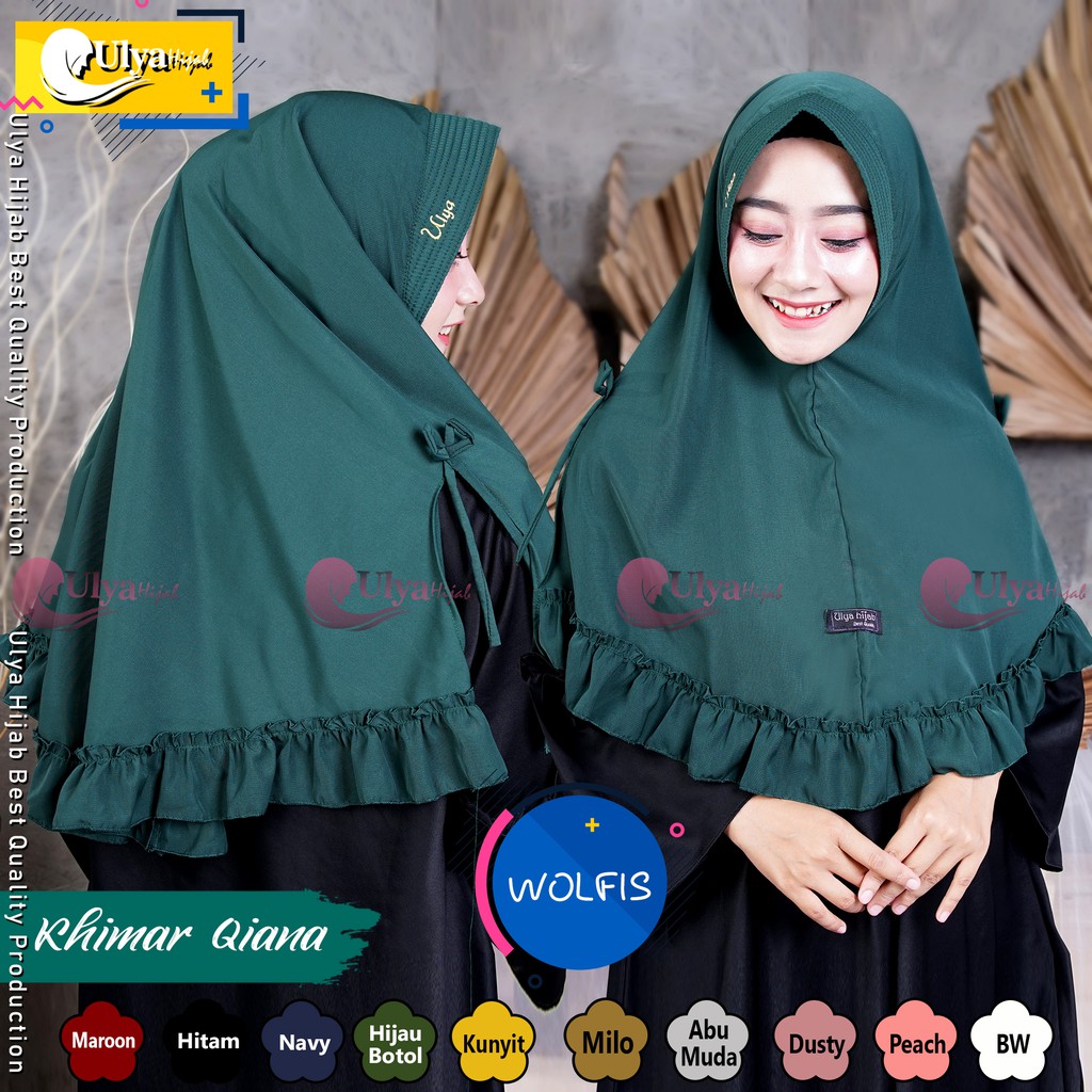ULYA HIJAB khimar instant Qiana bahan wolfis