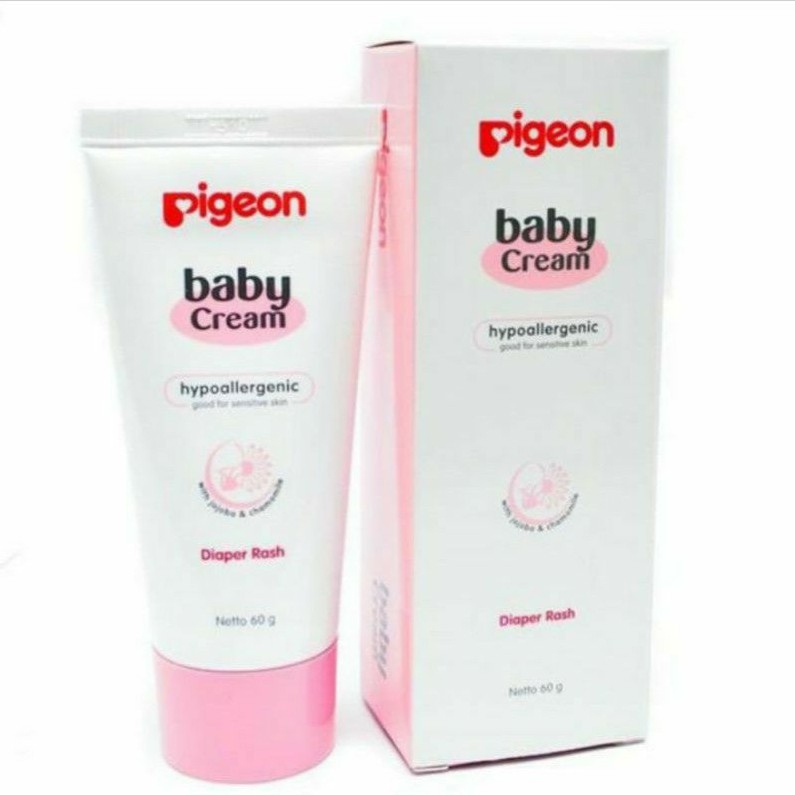 Pigeon Baby Diaper Rash Cream 60gr Hypoallergenic Cream Ruam Popok Bayi 60 gram (CREAM PIGEON 60G)